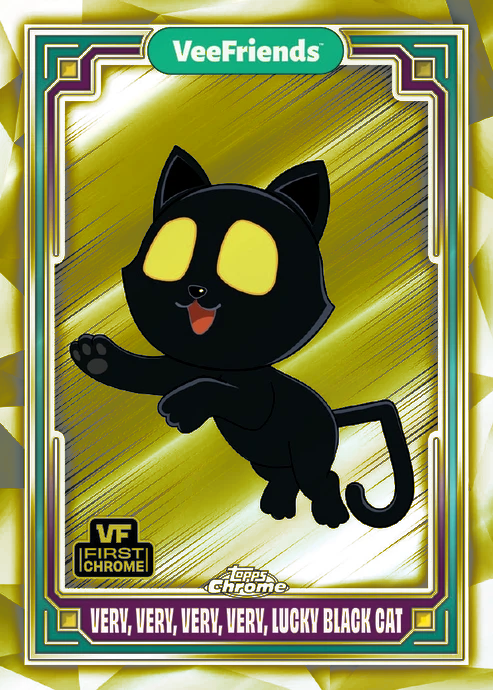 Topps Chrome Veefriends 2025 FINISH YOUR YELLOW REFRACTOR SET! BLACK CAT PATIENT - Picture 4 of 101