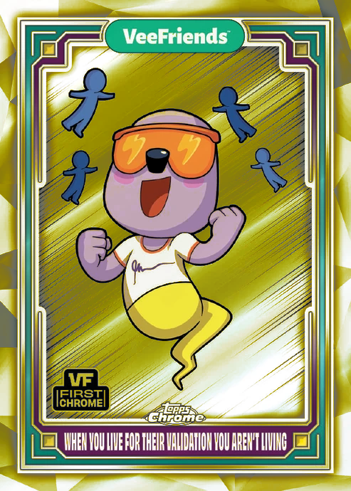 Topps Chrome Veefriends 2025 FINISH YOUR YELLOW REFRACTOR SET! BLACK CAT PATIENT - Picture 35 of 101