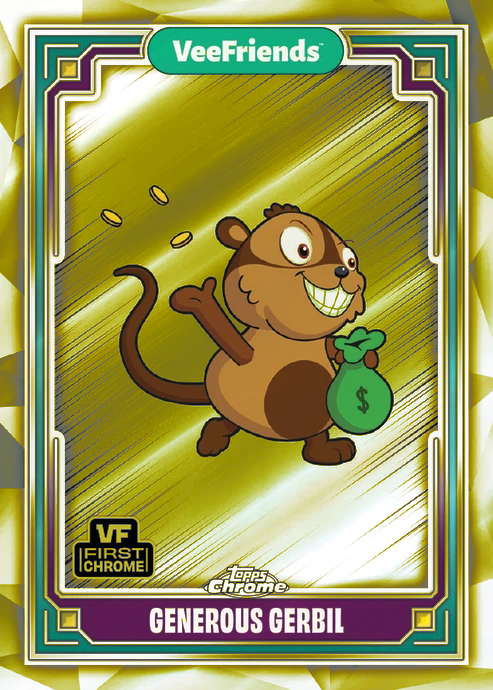 Topps Chrome Veefriends 2025 FINISH YOUR YELLOW REFRACTOR SET! BLACK CAT PATIENT - Picture 38 of 101